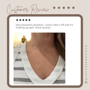 Cross Necklace • Sterling Silver Cross Necklace • Sideways Cross Necklace • Christian Necklace • Religious Jewelry