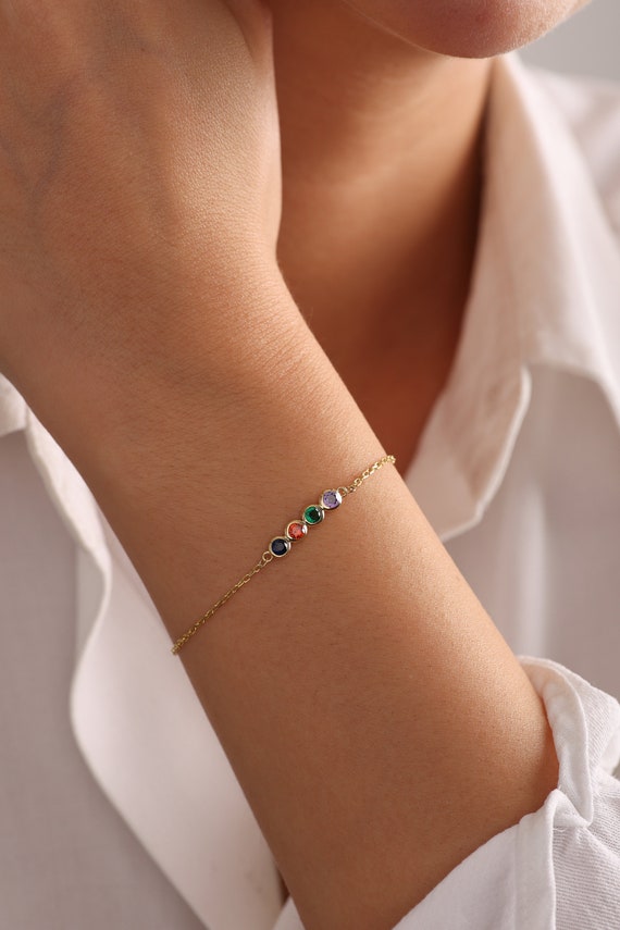 Birthstone Bracelet Family Birthstone Bracelet Couples Bracelet