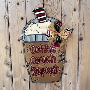 Teacher door hanger, classroom door hanger, back to school, iced coffee door hanger, classroom door decor, coffee and teachers