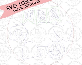 SVG laser cut file, Door hanger svg, teacher door hanger svg, composition book svg, classroom teacher laser cut file