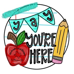 Door hanger template, teacher door hanger template, classroom door hanger template, back to school door hanger template, digital template