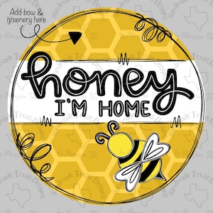 Door hanger template, bumblebee door hanger template, honeybee template, spring door hanger template, digital template, funny template
