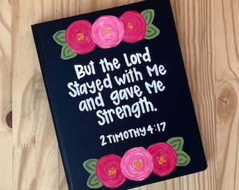 prayer journal kit, hand painted journal, Bible journaling kit, Christian gift for her, custom Christian gift, hand painted blank notebook