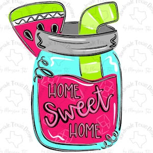 Door hanger template, watermelon hanger template, mason jar door hanger template, summer door hanger template, digital template