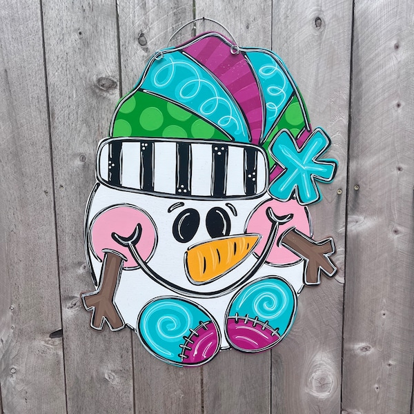 Toodle Lou Designs Snoball Wooden Door Hanger