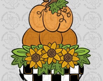 Funky Pumpkin Door Hanger Template: Fall Thanksgiving DIY (Digital Template)