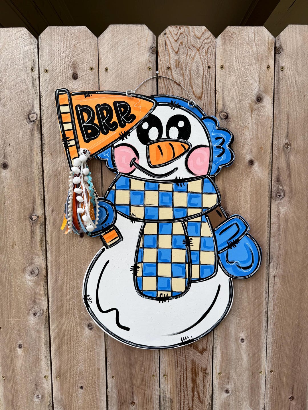 Snowman Heart Door Hanger