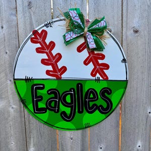 Baseball doorhanger, high school baseball door hanger, college door hanger, spring door hanger, personalized baseball, team door hanger