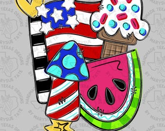 Modello per appendino porta, modello per appendino porta patriottico, modello per appendino porta USA, modello per appendino porta 4 luglio, modello digitale