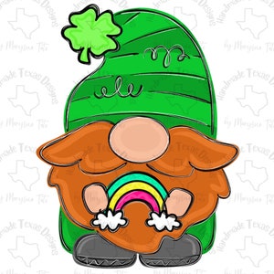 Door hanger template, St. Patrick&#39;s door hanger template, Leprechaun template, Leprechaun gnome template, digital template, Spring template