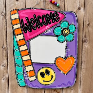 Teacher door hanger, classroom door hanger, back to school, retro door hanger, personalized door hanger, groovy classroom, classroom decor