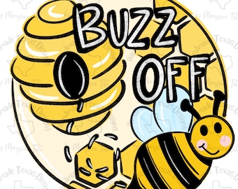 Door hanger template, bumblebee door hanger template, honeybee template, spring door hanger template, digital template, funny template