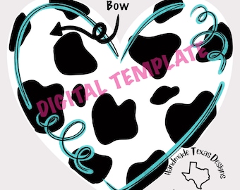 Door hanger template, Valentine's door hanger template, heart door hanger template, winter door hanger template, digital template