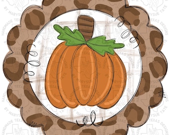 Funky Pumpkin Door Hanger Template: Fall Decor DIY (Digital Template)