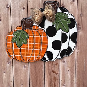Fall door hanger, pumpkin door hanger, whimsy pumpkin, whimsical door hanger, welcome door hanger, autumn door hanger, wood door hanger