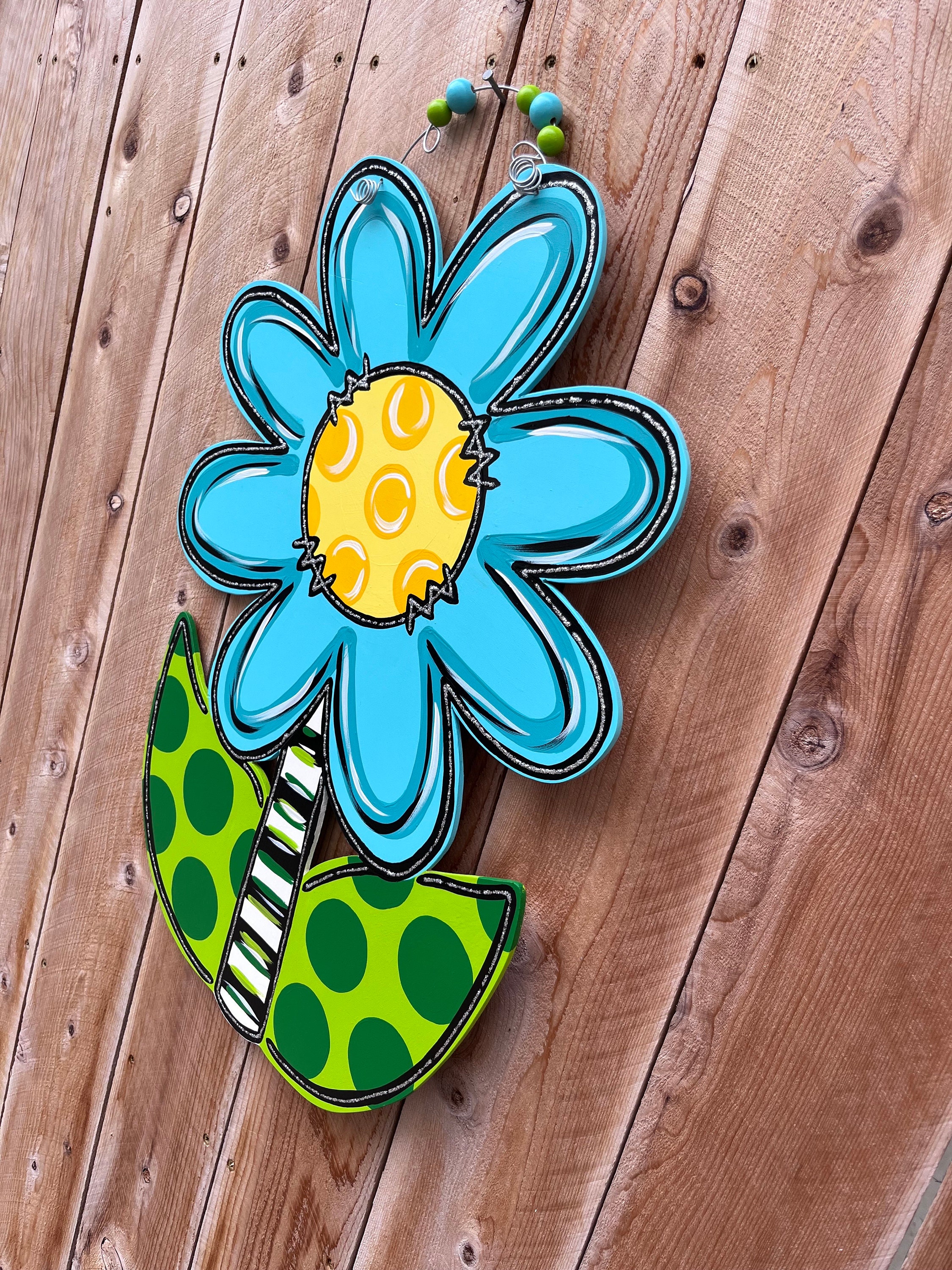 sale❁ハートシェイカー 韓国  オーダー  Flower入り Handcrafted Funky Flower Door Hanger, Spring Summer Decor - Etsy