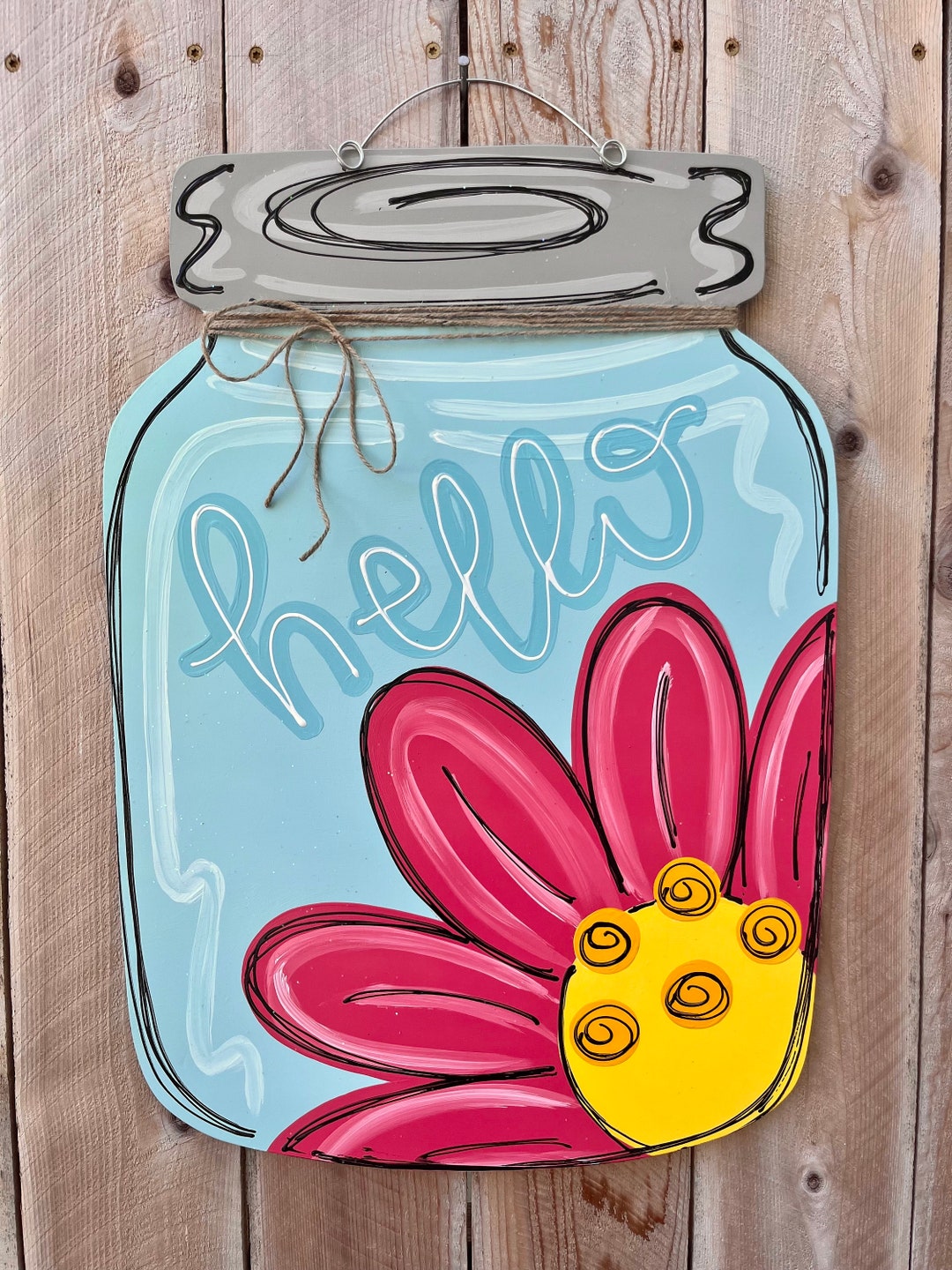 Firefly Mason Jar Door Sign - Peas In A Pod Designs