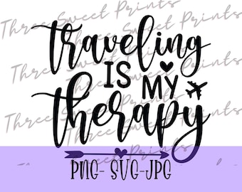 Viajar es mi terapia png, Viajar es mi terapia SVG, Vacaciones png, Viajes png, Viaje png, Vibras de vacaciones png, Amante de los viajes png