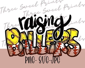 Raising Ballers, Sports Mom Design (PNG, SVG, JPG)