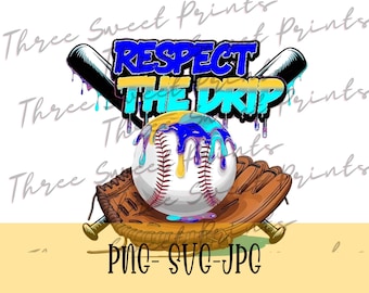 Respeta el goteo png, Respeta el goteo SVG, Béisbol png, Goteo png, Goteo de bate de béisbol png, Goteo de helado png, Tendencia de béisbol, Goteo de béisbol