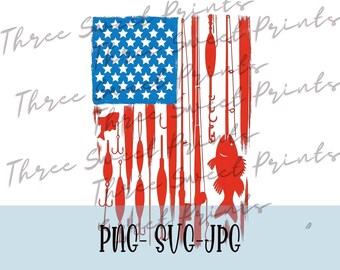 Fishing American Flag png, Fishing American Flag svg, 4th of July png, Patriotic png, America png, Fishing png, Stars and Stripes png