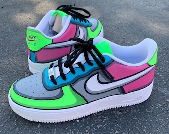 neon green air force ones