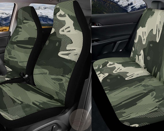 Grüne Camouflage Sitzbezüge für Auto Full Set, Auto Sitzbezug für