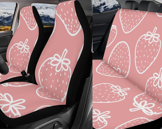 Buy Pink Kawaii Strawberry Seat Cover for Car Full Set Cute Car