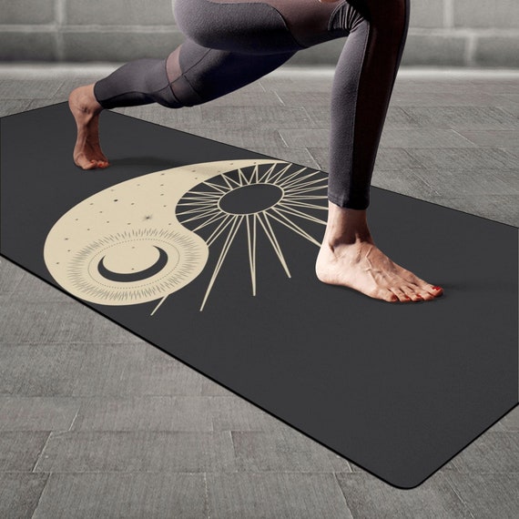Yin Yang Sun and Moon Boho Yoga Mat, Celestial Yoga Accessories, Custom  Personalized Yoga Mat, Exercise Mats, Pilates Mat, Fitness Gym Mat 