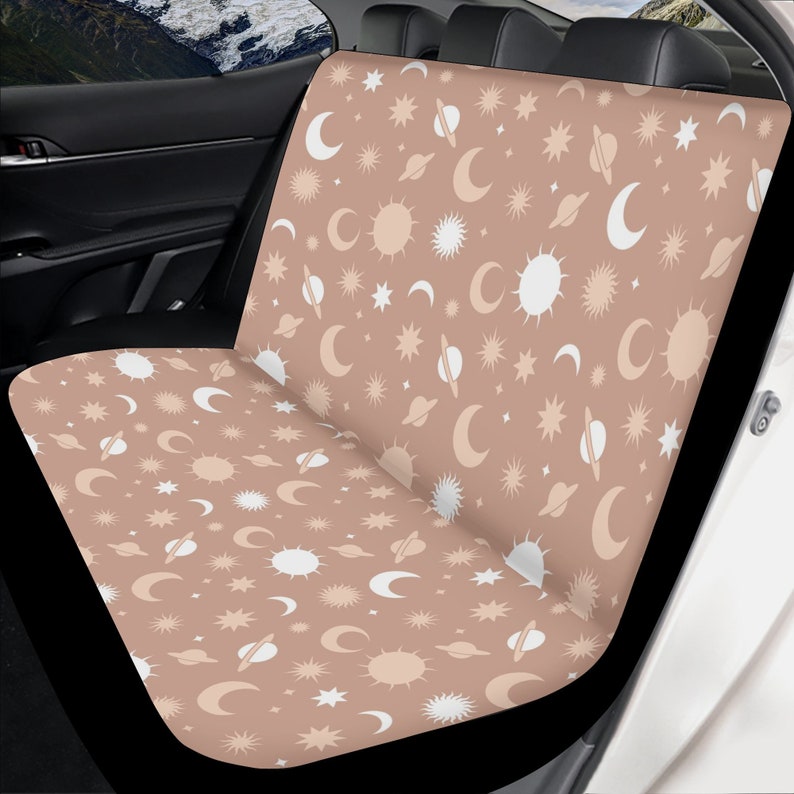Beige Celestial Sun and Moon Seat Car Seat Covers Cute Seat Etsy