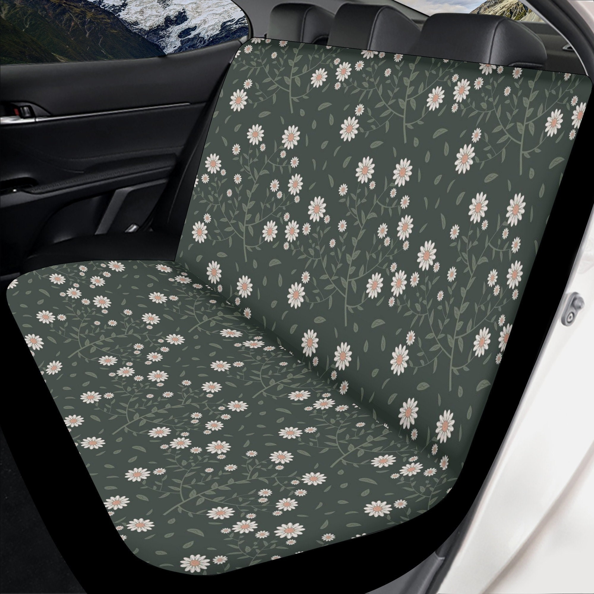 Cottagecore Boho Daisy Car Seat Covers