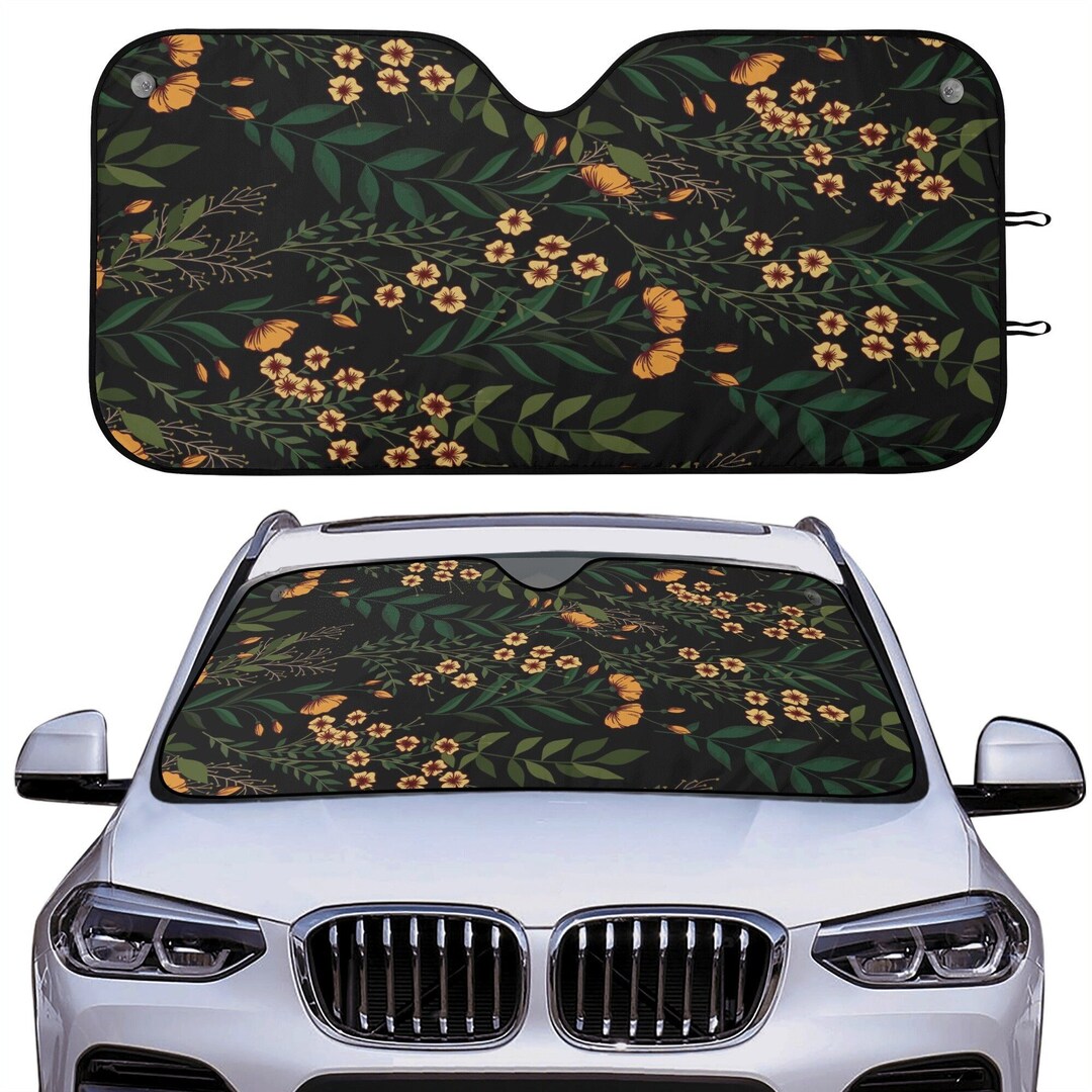 Cottagecore Wild Flowers Car Sun Shade Auto Windshield Sun Etsy