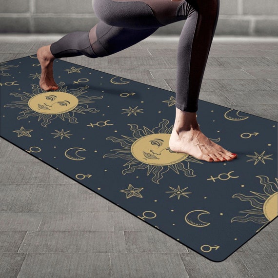 Buy Cute Celestial Mystical Sun and Moon Yoga Mat, Custom Personalized Yoga  Mat, Exercise Mats, Pilates Mat, Fitness Gym Mat, Home Workout Mat Online  in India 