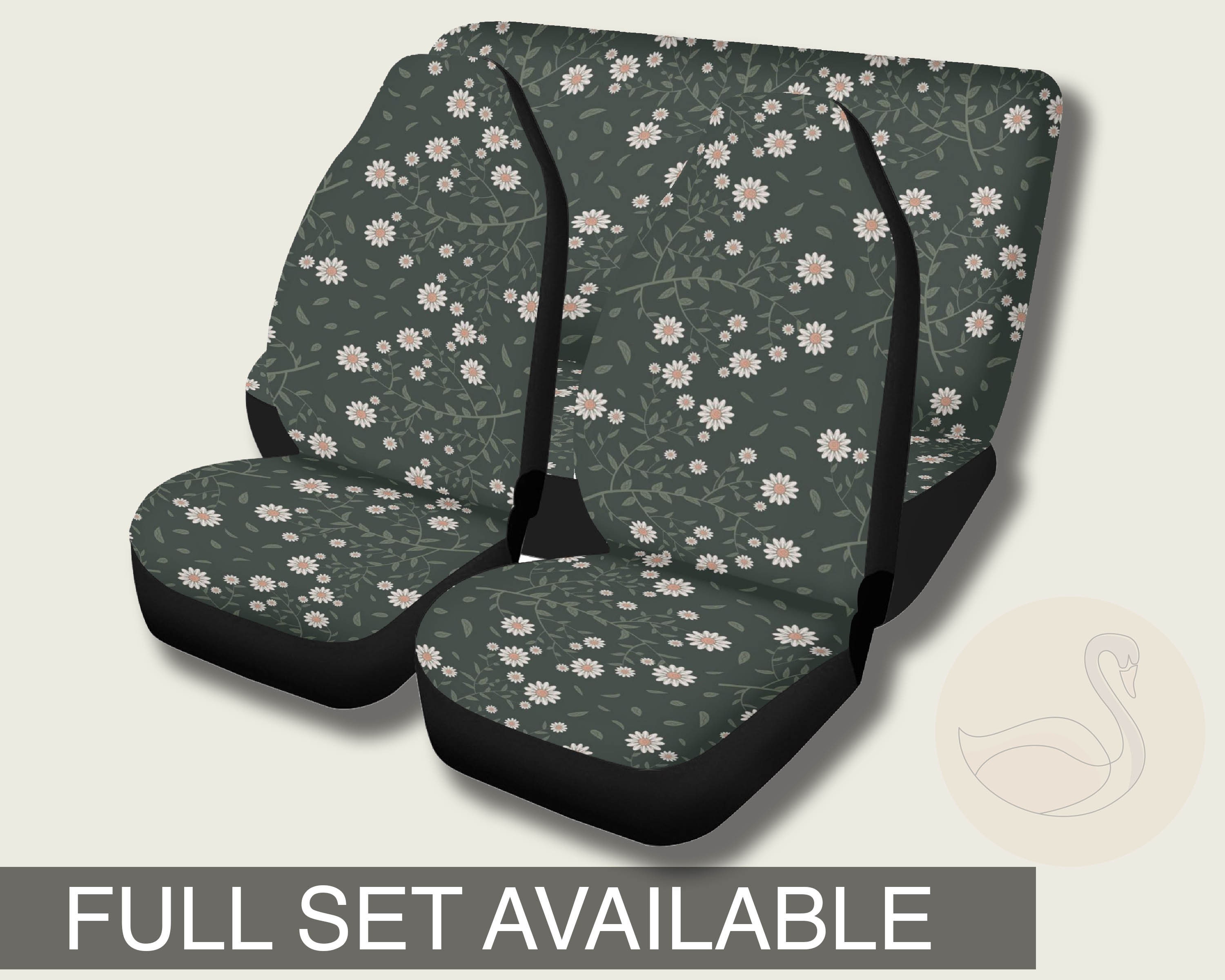 Cottagecore Boho Daisy Car Seat Covers