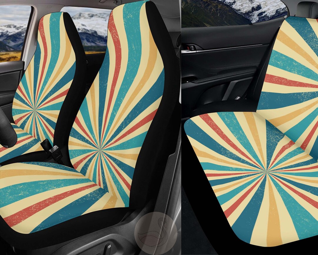 Vintage Car Seat Covers, Cute Seat Cover for Car Full Set, Front Back