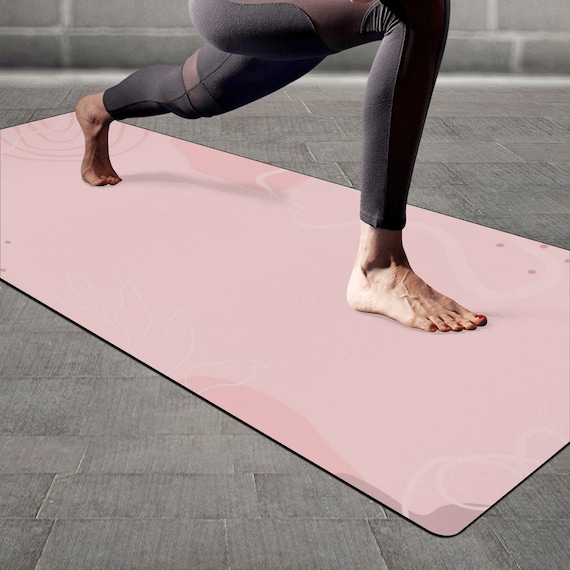 Minimal Boho Pastel Pink Home Workout Mat, Cute Yoga Studio Mats, Exercise  Mat, Gift for Yoga Lovers, Meditation Gifts 