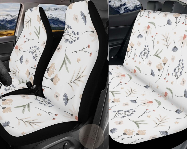Watercolor Floral Car Seat Covers Kawaii Cute Seat Cover for Etsy