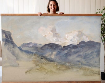 Abstract Mountain Canvas Wall Art: Large Tapestry Wall Hanging | 596