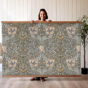 Oversized Wall Art | William Morris Textile Canvas Print | Tapestry Wall Hanging | Oil Painting Print | Canvas Wall Art | 609