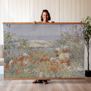 Vintage Floral Seascape Tapestry: Living Room Wall Art | 555