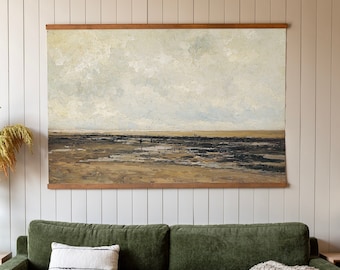 Large Abstract Landscape Tapestry: Vintage Canvas Wall Art | 146