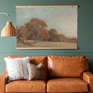 Large Fall Tapestry  | New England Fall Tapestry | Autumn Wall Decor | Canvas Tapestry Wall Art | Tapestry Wall Hanging | 189