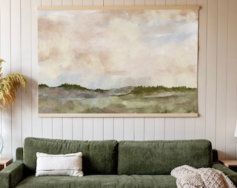 Tapestry Wall Hanging | Boho Wall Art | Muted Sky Art | Landscape Tapestry | Large Wall Art | Canvas Wall Art | Modern Wall Art | 245