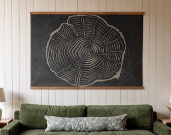 Tree Ring Art | Large Modern Wall Hanging | Modern Living Room Wall Art | 491