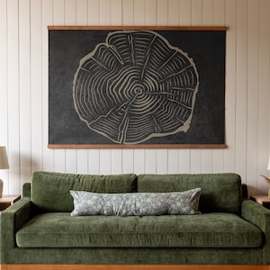 Tree Ring Art | Large Modern Wall Hanging | Modern Living Room Wall Art | 491