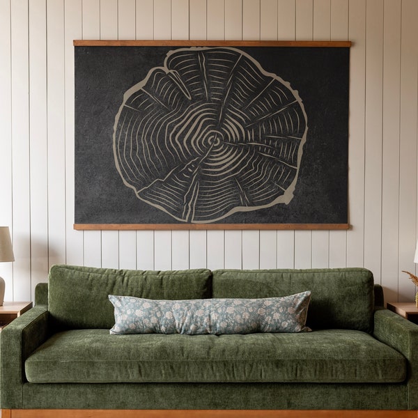 Tree Ring Art | Large Modern Wall Hanging | Modern Living Room Wall Art | 491