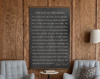 Man In The Arena Tapestry: Oversized Motivational Wall Art | 126