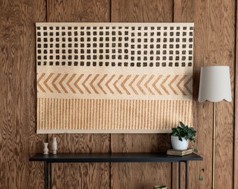 Boho Hanging Canvas Print  | Modern Boho Wall Art | Large Boho Wall Decor | Large Boho Tapestry | 495