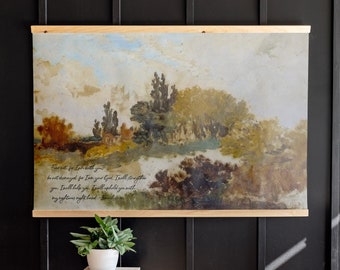 Isaiah 41 Scripture Art: Vintage Landscape Painting on Cotton Canvas | 460