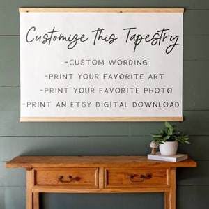 Custom Tapestry Wall Art With Personalized Quotes Custom Canvas Hanging Custom Oversized Wall Art Customizable Extra Large Wall Art Etsy